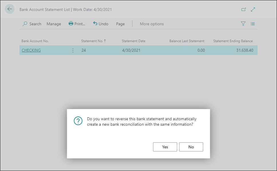 Capture d'&eacute;cran de la page d'annulation du relev&eacute; de compte bancaire